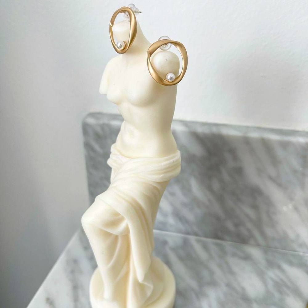 Metal Gold Color Geometric Hanging Dangle Earring Fashion Jewelry